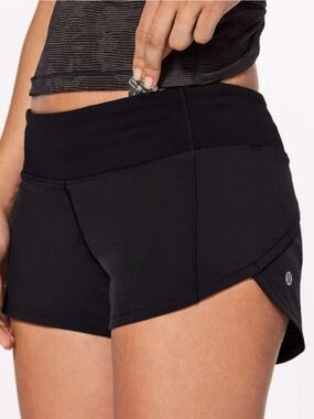 lululemon speed up short size 14 black Atleisure Athletic Shorts